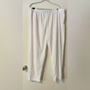 Drapers and Damon White Like Linen Pull On Pants Size 2X
